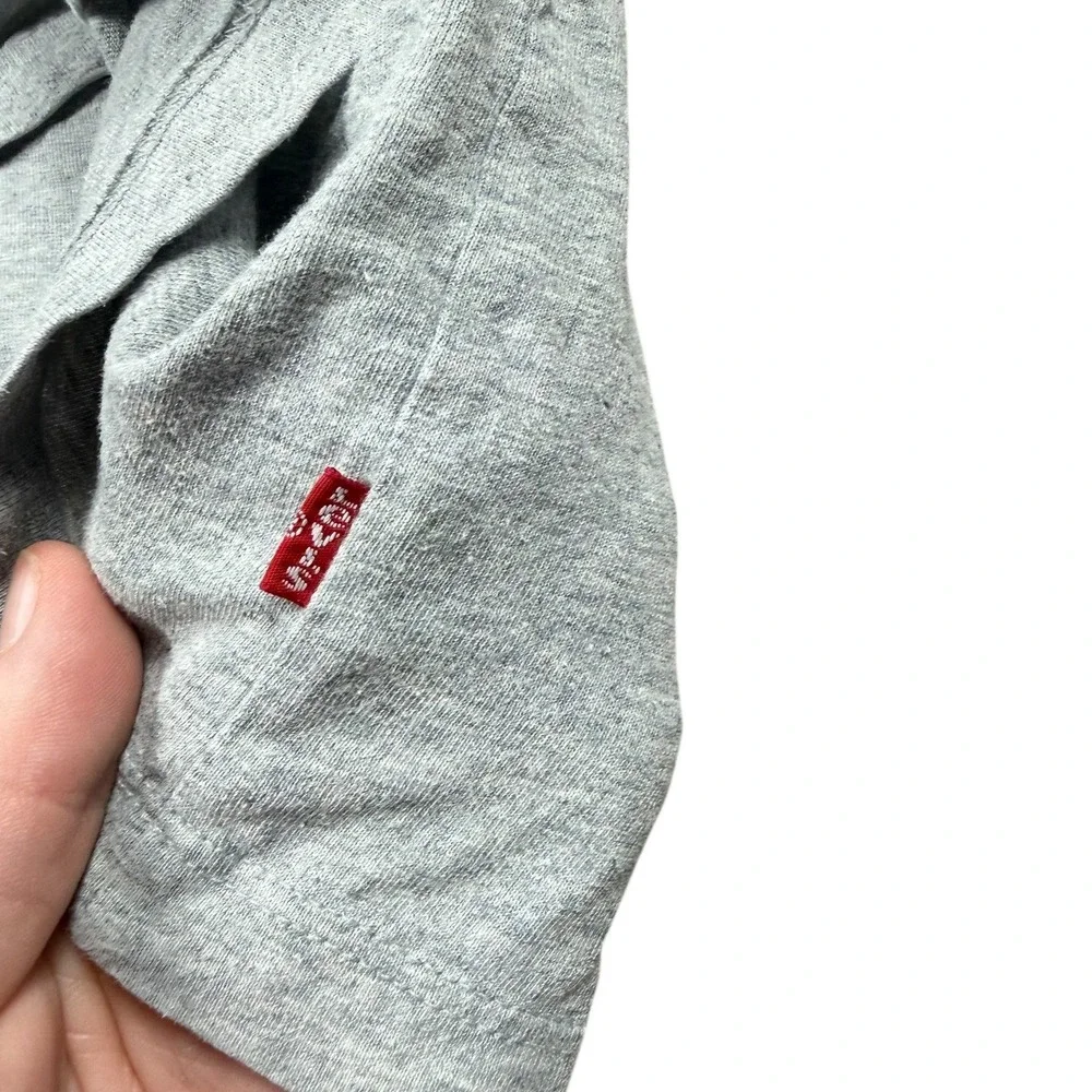 Levi Strauss Co Mens Gray Graphic T Shirt XXL Two Horse‎ Logo Casual Tee